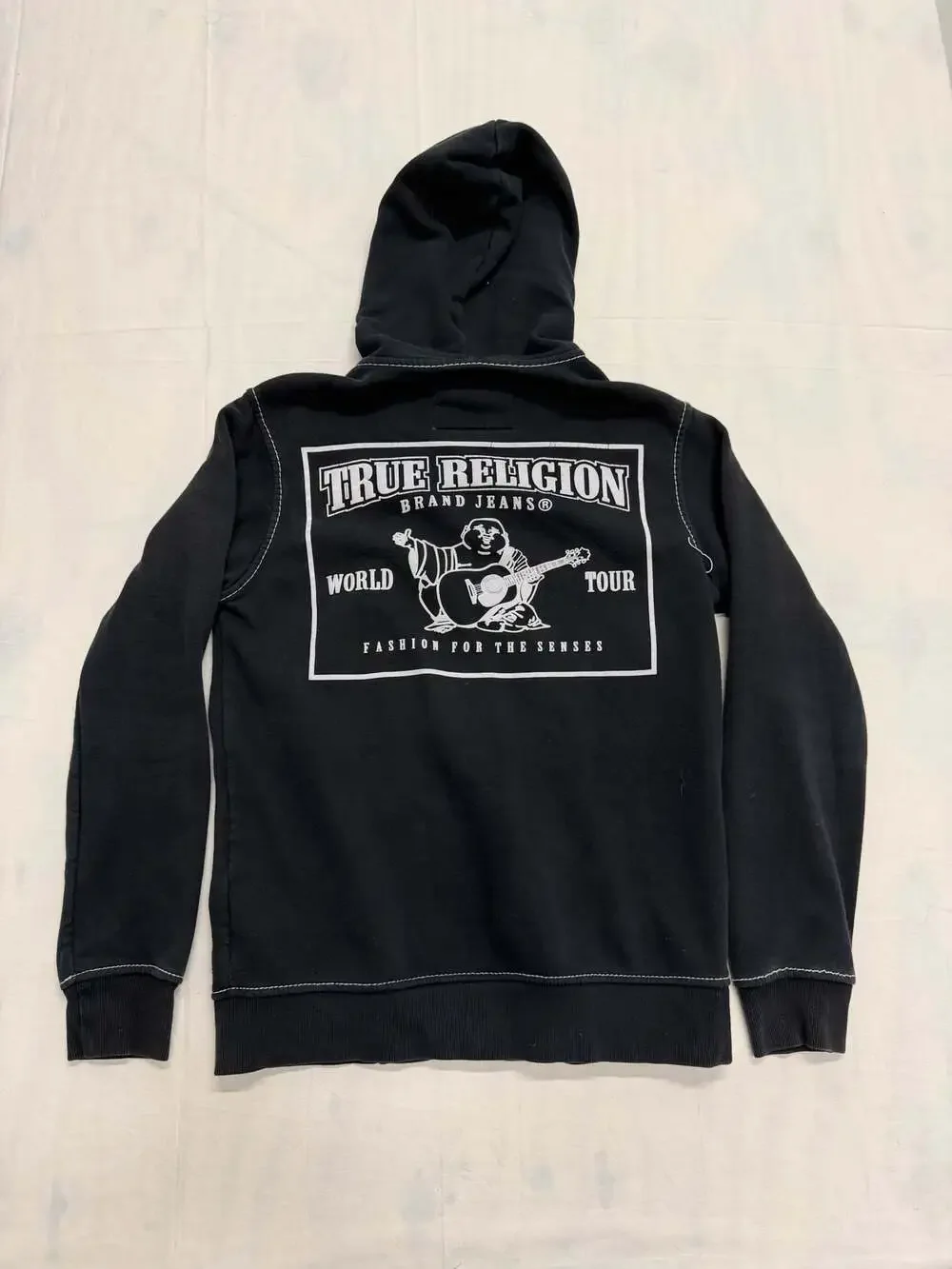 True Religion Big T World Tour Full-Zip Fleece Hoodie